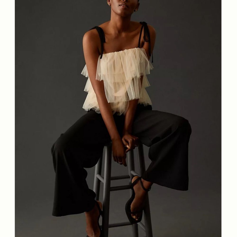 By Anthropologie Sunday In Brooklyn Tie-Strap Tank Size Xxs